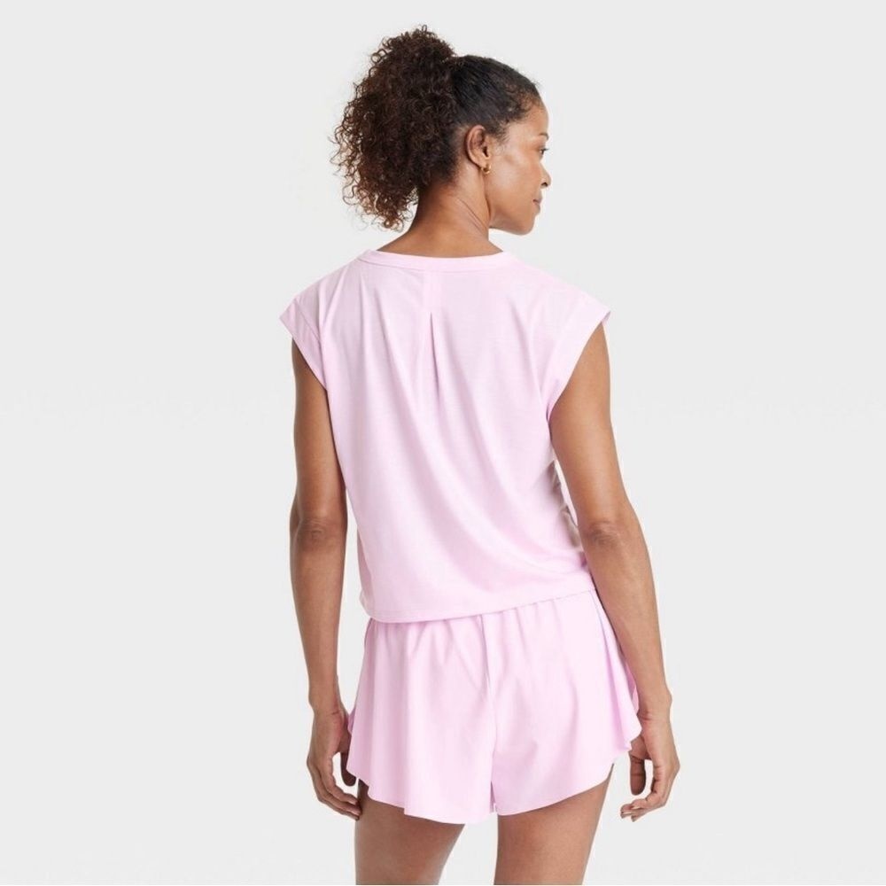 Women's Jersey Relaxed Short Sleeve T-Shirt All In‎ MotionTM Pink XXL - Picture 2 of 3